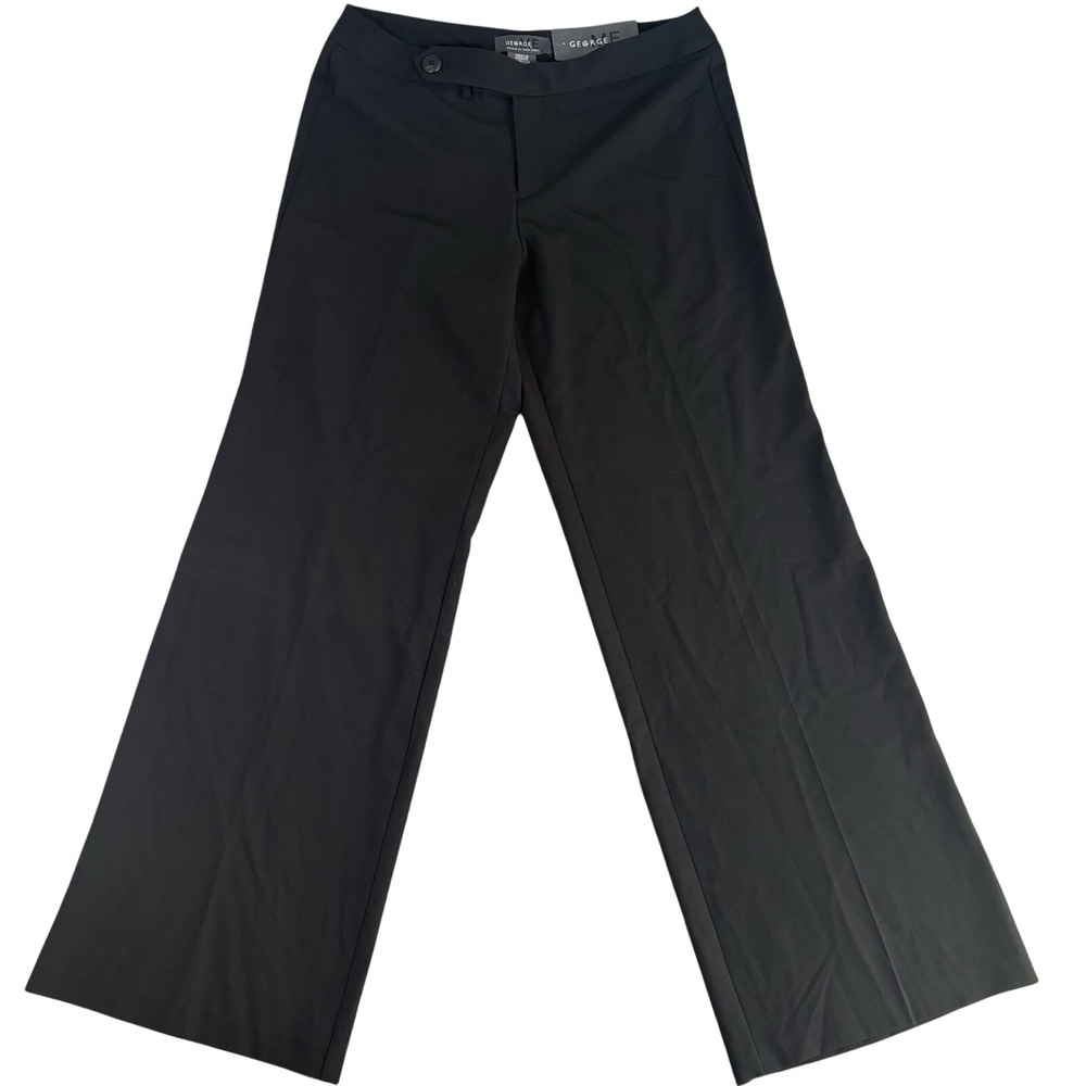 George ME Classic Fit Dress Pants Ladies 10 Black Soot Trousers Professional